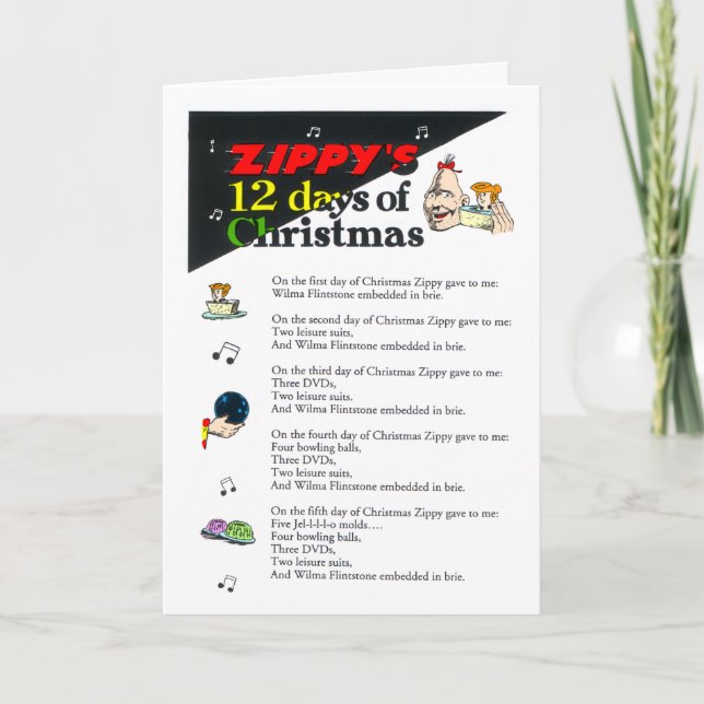 12 jours Zippy de carte de Noël (Devant)