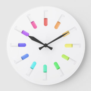 12 liquids large clock