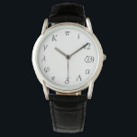 12 Mathematical Constants Watch<br><div class="desc">Add a touch of mathematical constancy and wit to your wrist with this watch, which features twelve common and advanced mathematical constants! The perfect gift idea for the mathematician!
Design © W.H. Sim, All Rights Reserved. See more at zazzle.com/expressionsoccasions</div>