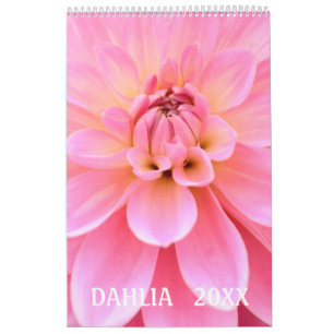 12 mois beau calendrier photo Dahlia