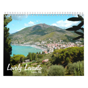 12 mois beau Levanto, calendrier de l'Italie