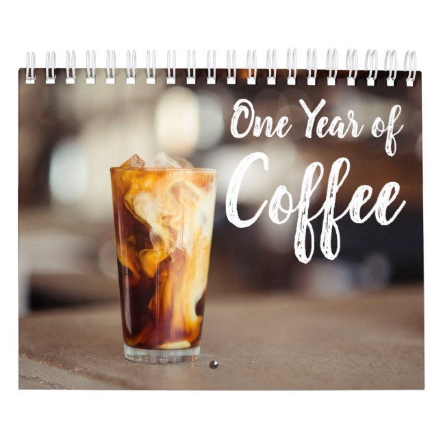 12 mois de calendrier thématique élégant pour café (Protection)