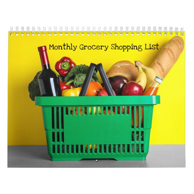 12 Month 2026 Calendar Grocery Shopping Tracker (Cover)