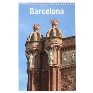 12 month Barcelona, Spain Photo Calendar