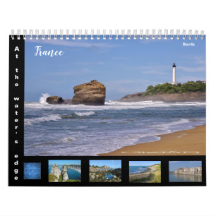 12 month calendar at the water's edge in France