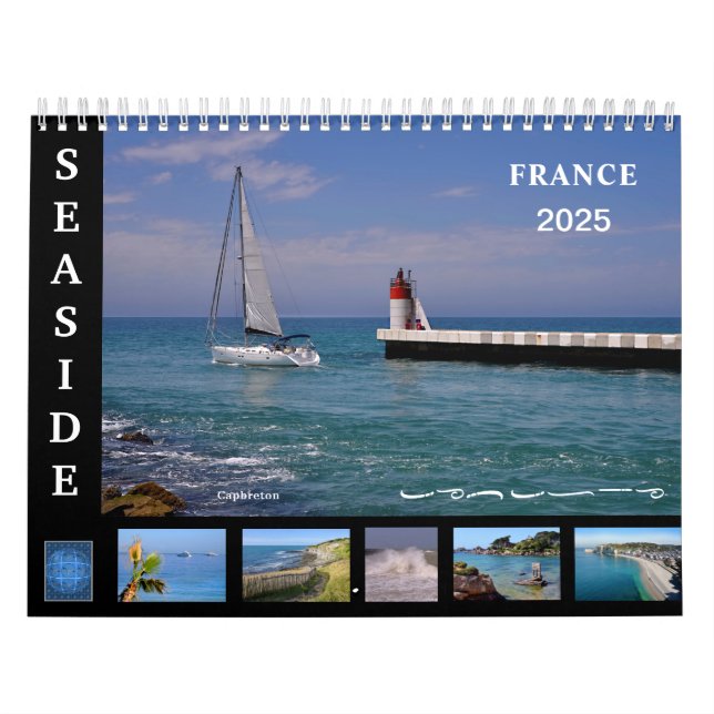 12 month calendar of seaside of France (Cover)