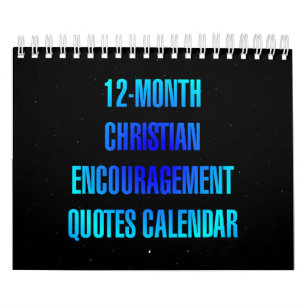 12-Month Christian Encouragement Quotes Calendar