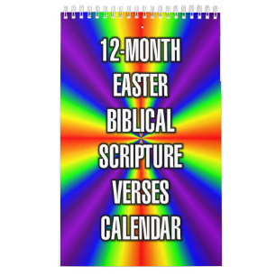 12-Month Easter Biblical Scripture Verses Calendar