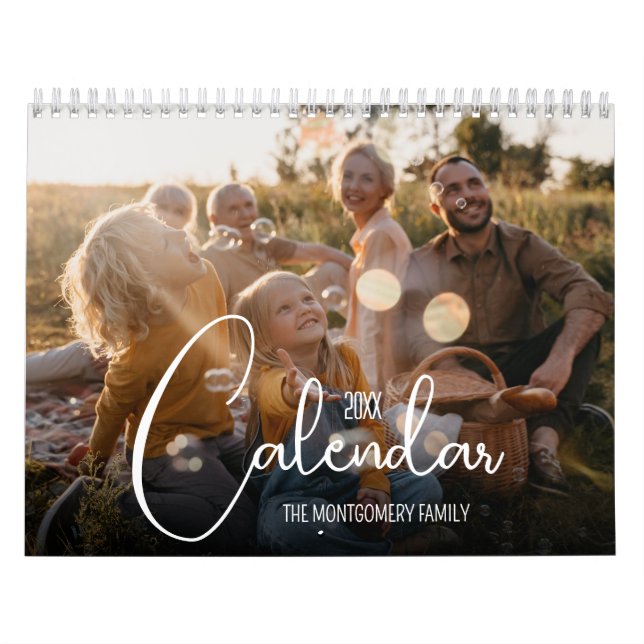 12 Month Family Custom Photo Calendar (Cover)