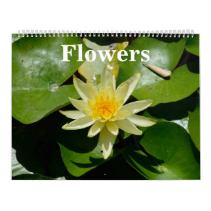 12 month Flowers Wall Calendar
