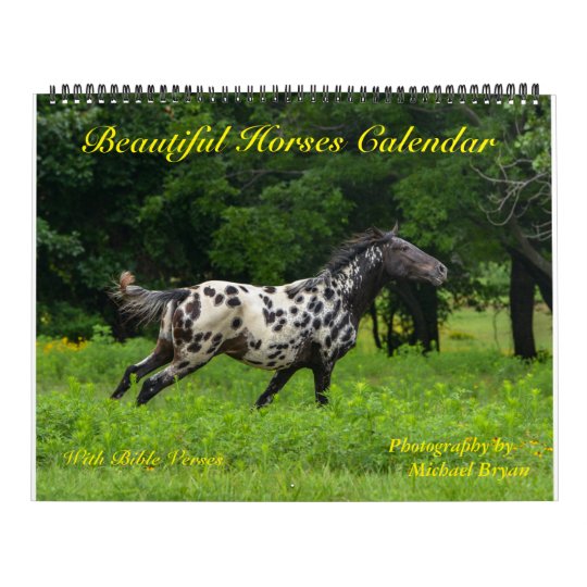 12 Month Horse Calendar With Bible Verses Large Zazzle Ca bible verses horse calendar 2021
