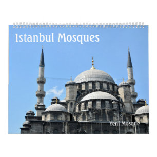 12 month Istanbul Mosques wall calendar