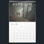 12 month photo calendar<br><div class="desc">Customize cover and back as well as each page with a large photo</div>