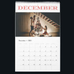 12 month photo calendar<br><div class="desc">Customize each month's colour,  cover and back photos as well as each page with a large photo</div>