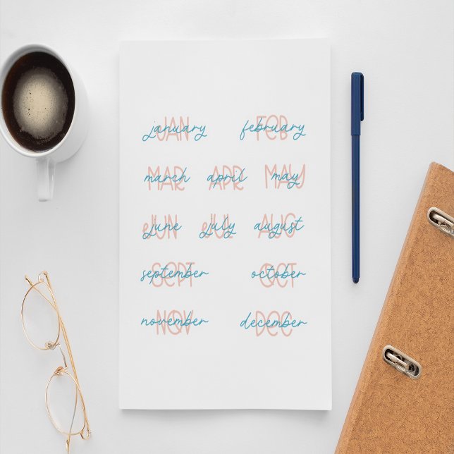 12 Month Planner Stickers (12 Month Planner Stickers)