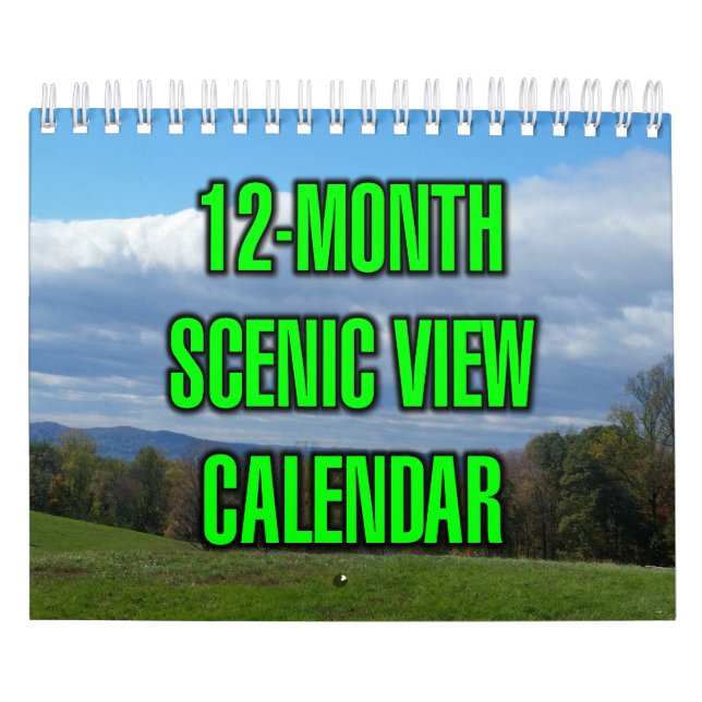 12-Month Scenic View Calendar (Cover)