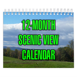 12-Month Scenic View Calendar