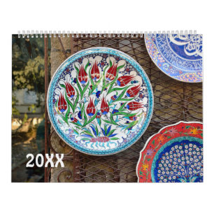 12 month turkish ceramics calendar