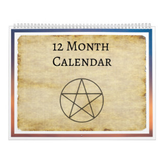 12 Month Witchcraft Magick Wicca Magic Planner Calendar