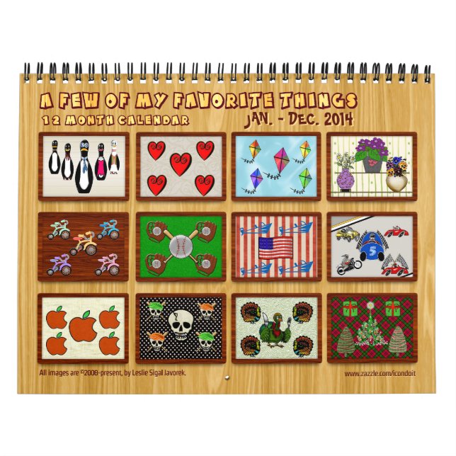 12 Months of My Favourite Things - Customized Calendar (Cover)