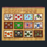 12 Months of My Favourite Things - Customized Calendar<br><div class="desc">Great first calendar for kids! Each month of the year features a different original design by digital artist, Leslie Sigal Javorek, including: silly penguins, red hearts, kites, potted flowers, tricycles, baseballs & mitts, American Flags & power boats, cars & motorcycles, apples, skulls, turkeys, christmas trees & gifts. At end of...</div>