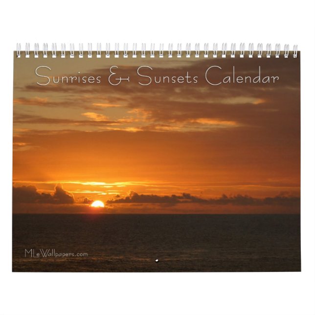 12 Months of Sunrises and Sunsets, 3rd Edition Calendar (Cover)