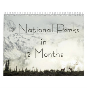 12 National Parks in 12 Months, 1st Edition Calendar