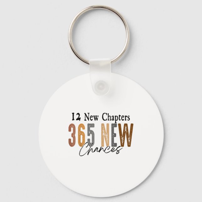 12 New Chapters 365 New Chances Family  Keychain (Front)