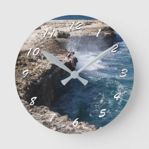 12 Number Choices to Choose-Antigua Coastlin-Clock Round Clock