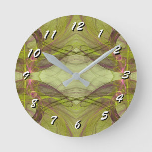 12 Number Choices to Choose-Fractal Art-Clock Round Clock