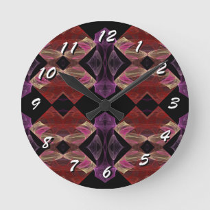 12 Number Choices to Choose-Fractal Art-Clock Round Clock