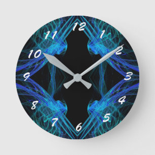 12 Number Choices to Choose-Fractal Art-Clock Round Clock