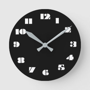 12 Number Choices to Choose From Black Clock