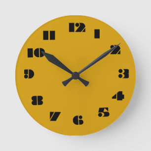 12 Number Choices to Choose From Gold Clock
