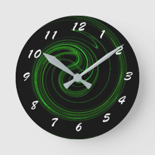 12 Number Choices to Choose From Grn n Blk Clock