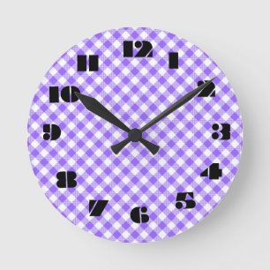 12 Number Choices to Choose From Lavender Clock