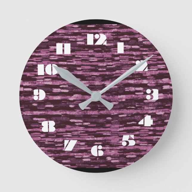12 Number Choices to Choose From Lavender Clock (Front)