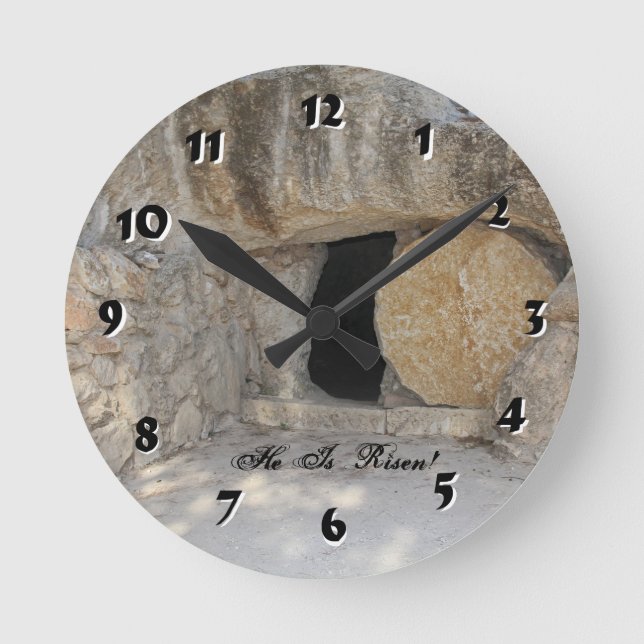 12 Number Choices to Choose -- Jesus Tomb Clock (Front)