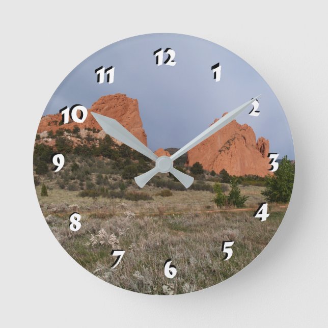 12 Number Choices to Choose --Red Rocks Clock (Front)