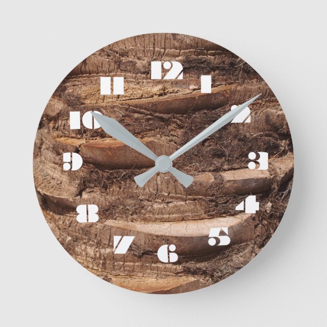 12 Number Choices to Choose --Tree Bark Clock (Front)