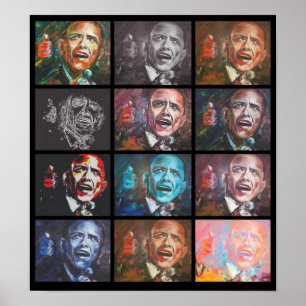 12 Obamas Poster