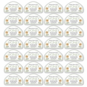 12 oz Skep shape Honey label with Sunflower Green