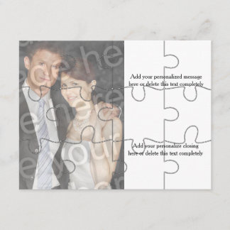 12 pc Photo personnalisée "Faux" Puzzle Invitation