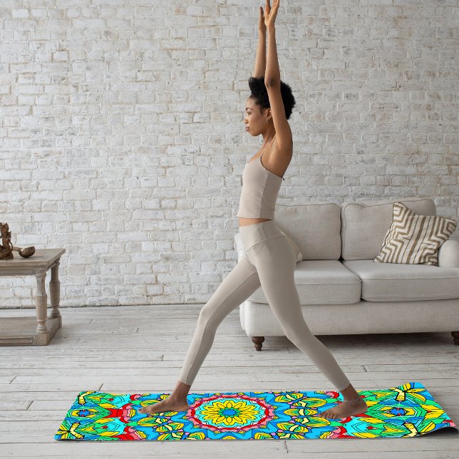 12 Petal Flower Abstract  Yoga Mat (Creator Uploaded)