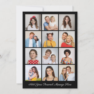 12 Photo Collage Add Your Own Greeting Card
