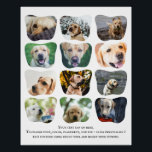 12 Photo Collage And Text Unique Personalized Poster<br><div class="desc">Create a Custom unique collage customized personalized 12 Photo and text poster print from Ricaso - designed with a modern frame that will show your photographs off in a trendy way.</div>