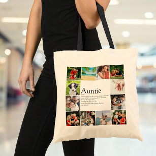 12 Photo Collage Best Aunt, Auntie Definition Tote Bag