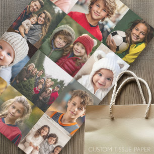 12 Photo Collage - Cover Entire Surface of Tissue Paper