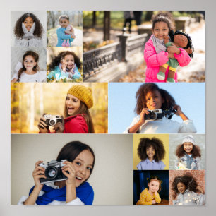 12 Photo Collage Gift Poster