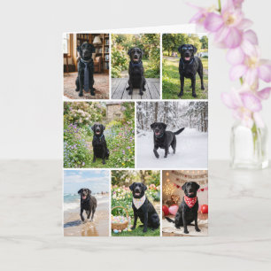 12 Photo Collage Personalized Custom Card